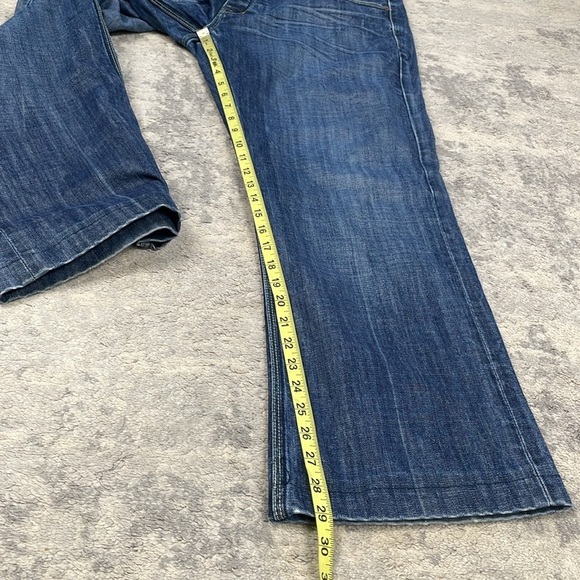 Salt Works Varick Street Low Straight Jeans Medium Wash Whiskered Sz 36x29 - Picture 9 of 10